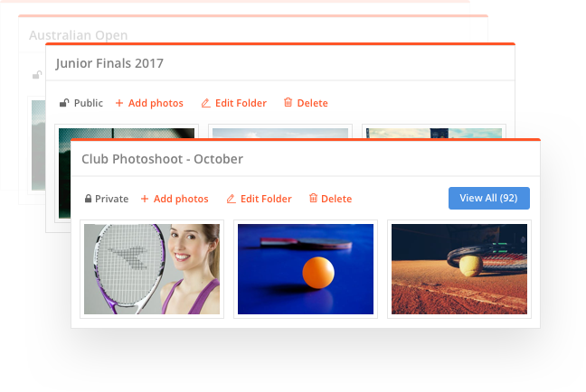 sportyHQ Create photo galleries